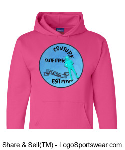 Champion Adult Powerblend Hooded Sweatshirt Design Zoom